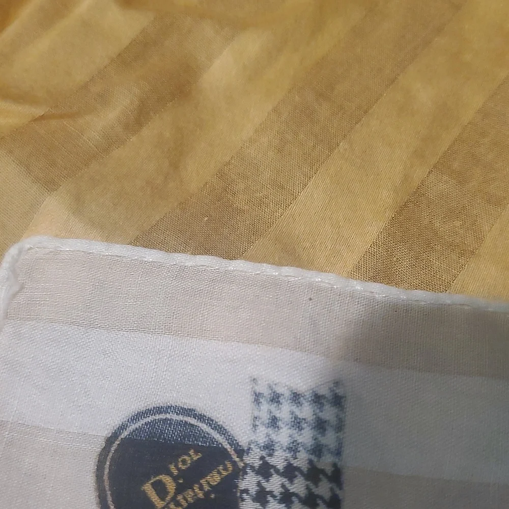 Dior Black Yellow and White Scarf 18